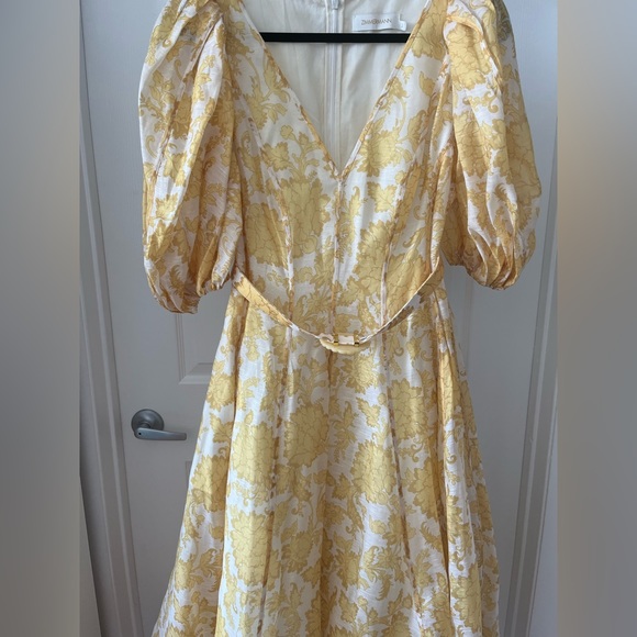 NWOT ZIMMERMANN Postcard floral-print linen and silk-blend midi dress  size 2AU - Picture 5 of 9